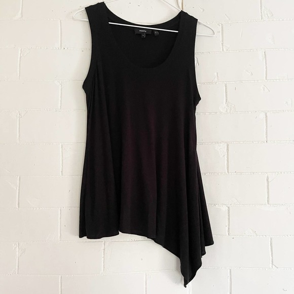 THEORY Drapey Scoop Neck Tank Black Small S - Picture 3 of 8